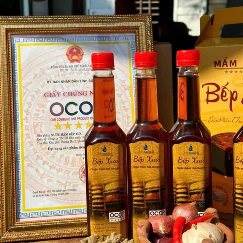 Combo 4 chai nước mắm nhĩ Bếp Xưa ủ 2 năm - Chai 500ml