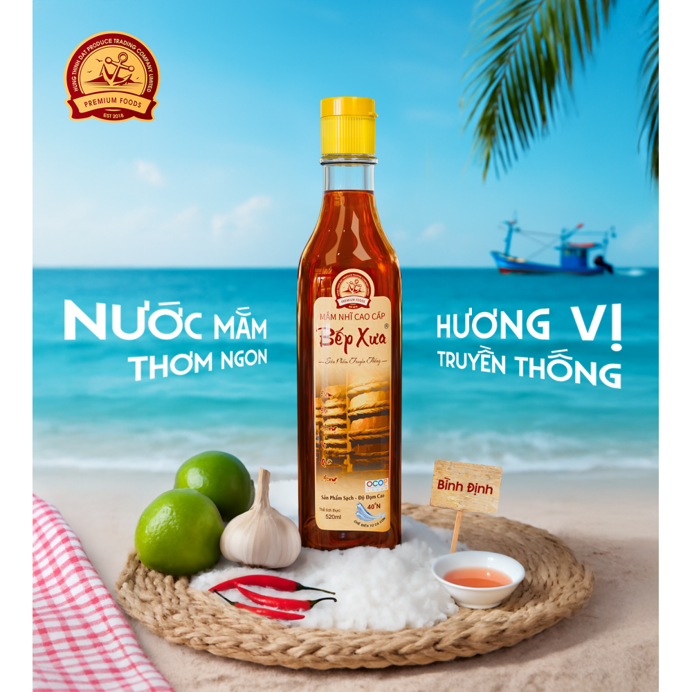 Combo 2 chai mắm cốt truyền thống Bếp Xưa - Chai 520ml